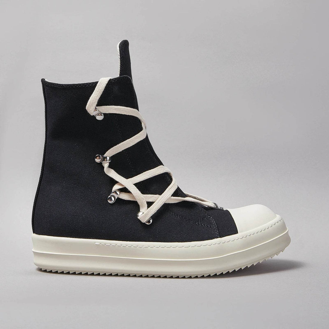 Brand Women Sneaker Casual High Top Lace Up Men Shoe Pentagram Black ricks Luxury Designer owens Canvas Zip Flat Ankle Boot - Touchy Style