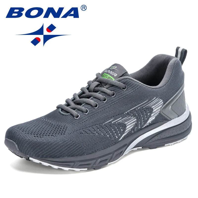 BONA New Arrival Outdoor Walking Comfortable Sneakers Lace Up Athletic Shoes For Men Popular Style Men Running Shoes - Touchy Style