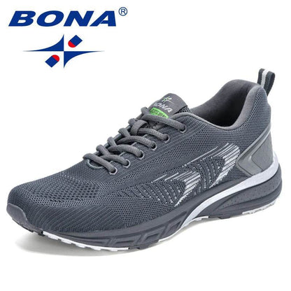 BONA New Arrival Outdoor Walking Comfortable Sneakers Lace Up Athletic Shoes For Men Popular Style Men Running Shoes - Touchy Style