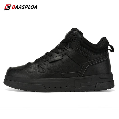 Baasploa Men Winter Boots Comfort Leather Cotton Shoes for Men Thickened Plush Warm Casual Sneakers Male Non-Slip Wear Resistant - Touchy Style