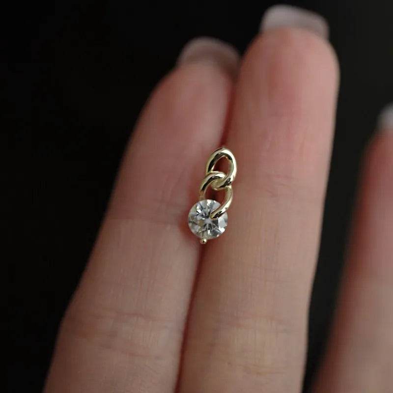 925 Sterling Silver Fashionable Chain Delicate Zircon Earrings for Women High Quality Simple Party Jewelry - Touchy Style
