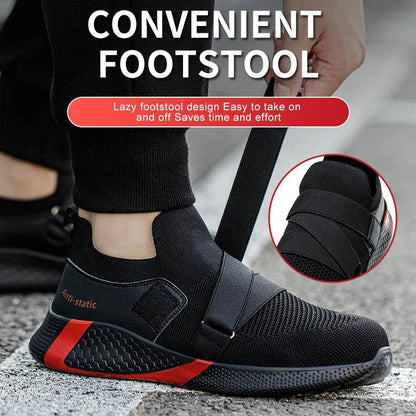 Lightweight Comfort Safety Shoes Men Steel Toe Work Shoes Sneakers Anti-smashing Steel Toe Shoes Indestructible Safety Boots - Touchy Style