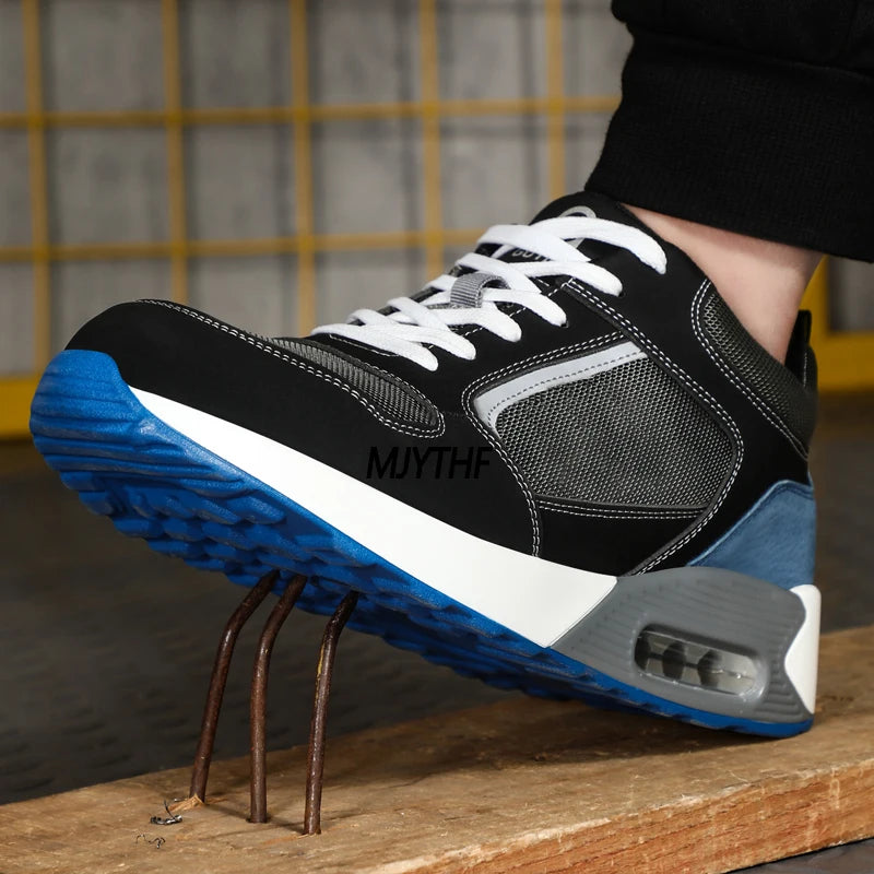 Fashion Security Shoes For Men Women Work Shoes Anti-smash Steel Toe Shoes Anti-puncture Protective Shoes Air Cushion Sneakers