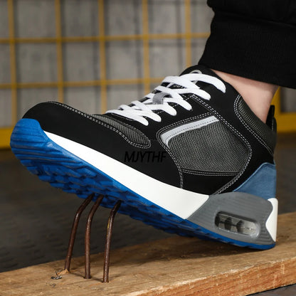 Fashion Security Shoes For Men Women Work Shoes Anti-smash Steel Toe Shoes Anti-puncture Protective Shoes Air Cushion Sneakers