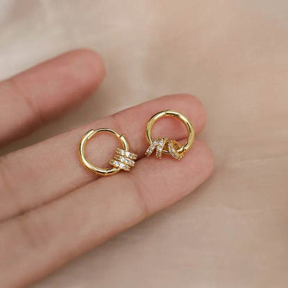 925 Sterling Silver Sparkling Luxury Clear CZ Geometry Earrings Classic Wedding Drop Earrings For Women Jewelry - Touchy Style