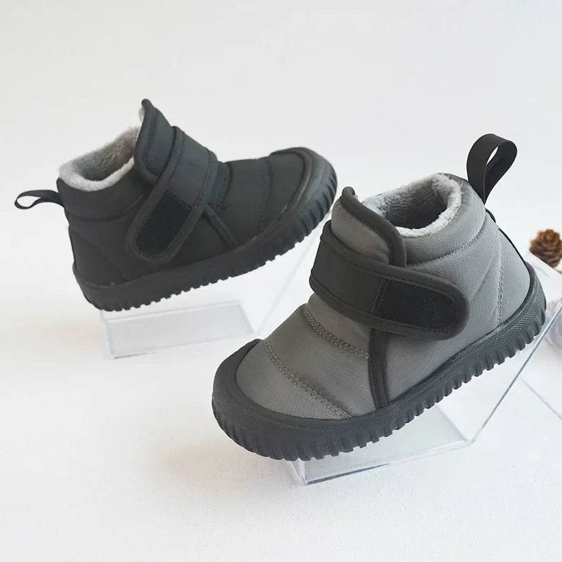2024 Winter Kids Snow Boots Infant Baby Girl Shoes Cotton Plush Warm Toddler Sneakers Fashion Boys Short Boots Non-Slip E09292 - Touchy Style