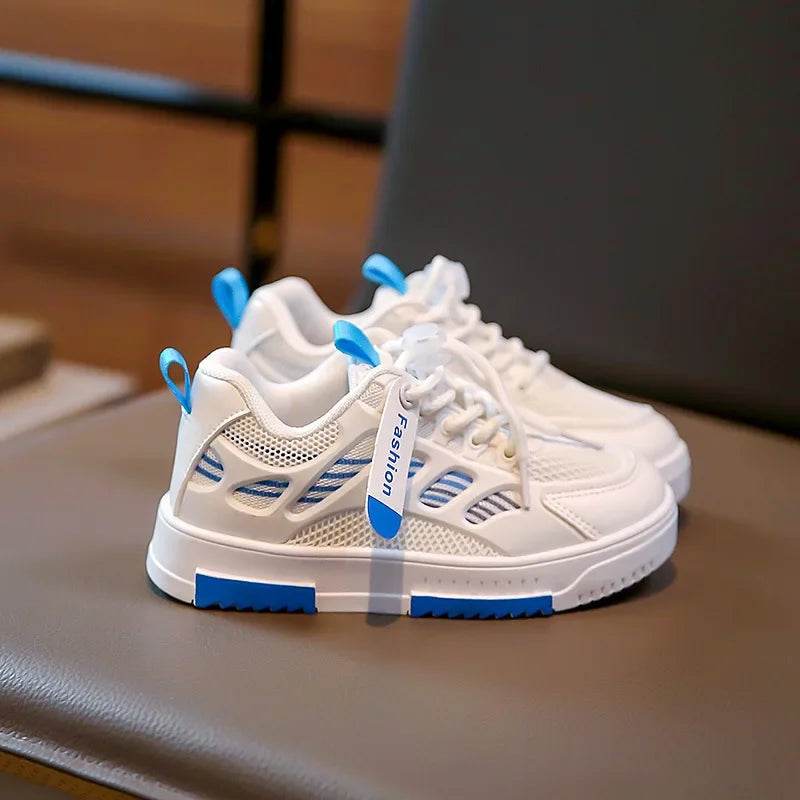 Fully Flat Kids Shoes School Fashion Stripes Chunky Sneaker All Season Leisure Street Style All Match Walking Shoes Child G07242 - Touchy Style