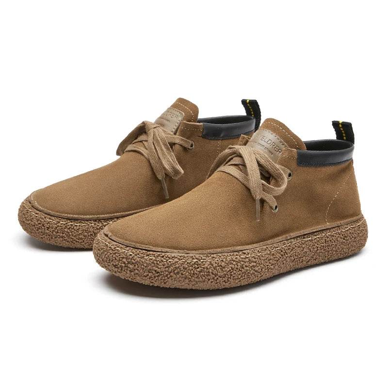 Men Shoes 2024 High Top Sneakers Casual Shoes Fashion Mens Tooling Shoes Retro High Quality Genuine Leather Men Shoes Elegantes - Touchy Style