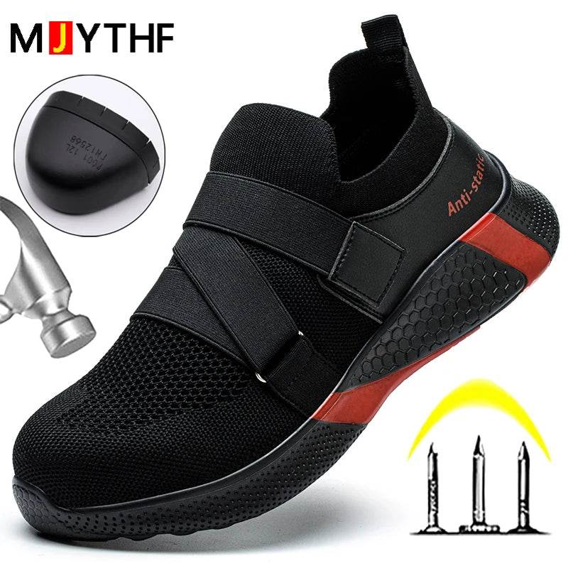 Lightweight Comfort Safety Shoes Men Steel Toe Work Shoes Sneakers Anti-smashing Steel Toe Shoes Indestructible Safety Boots - Touchy Style