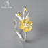 Lotus Fun Natural Pearl Adjustable Vintage Winter Blossom and Snow Flower Rings for Women Gift 925 Sterling Silver Fine Jewelry - Touchy Style