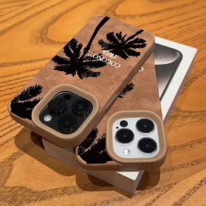 حافظات هواتف لطيفة لأجهزة iPhone 11، 12، 13، 14، 15، 16 Pro Max، XS، X، XR، 16 Plus - نمط جلد سويدي على شكل كلب وقط - غطاء ممتص للصدمات من الجلد