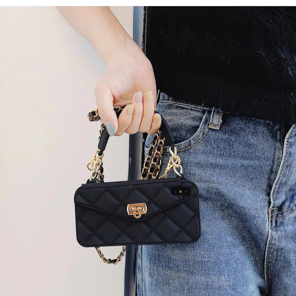 Cute Phone Cases For iPhone 15, 14, 13, 12, 11 Pro Max 6, 7, 8, Plus X XR XS Max Handbag Wallet B