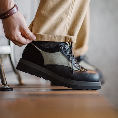 Maden Retro Casual Shoes Thick-Soled Height-Increasing Color-Block Classic Men&