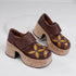 Genuine Leather Pumps Thick Soled Women&