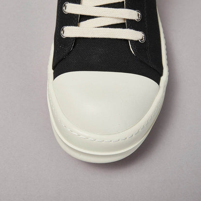 Brand Men Shoe Canvas Low Top Women Sneaker Classic Quality Round Black Lace Up Designer Luxury Thick-sole Casual Flat Shoe - Touchy Style