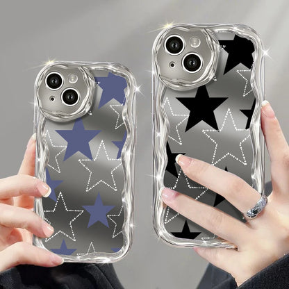 Cute Phone Cases For iPhone 11, 12 Pro, 13, 14 Pro Max, and 14 Plus - Plating Sliver, StarS, 3D Heart, Bow Keychain - TSP375