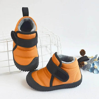 2024 Winter Kids Snow Boots Infant Baby Girl Shoes Cotton Plush Warm Toddler Sneakers Fashion Boys Short Boots Non-Slip E09292 - Touchy Style