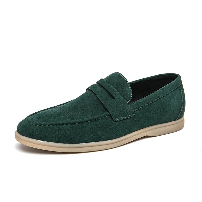 Classic Soft Suede Shoes Penny Men Loafers Slip On Leather Casual Men Shoes Comfort Driving Shoes Men Flats Walking Footwear - Touchy Style