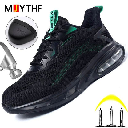 Safety Shoes Men Women Air Cushion Shoes Work Sneakers Steel Toe Cap Indestructible Shoes Breathable Puncture-Proof Men Boots - Touchy Style