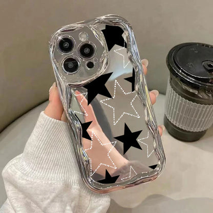 Cute Phone Cases For iPhone 11, 12 Pro, 13, 14 Pro Max, and 14 Plus - Plating Sliver, StarS, 3D Heart, Bow Keychain - TSP375