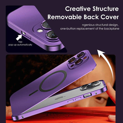 Metal Frame Phone Case For Iphone 13 12 14 15 16 Pro Max Plus Luxury Aluminum PC Back Panel Phone Cover For IPHON 15 16 Promax - Touchy Style