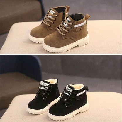 2 Style Inside Material Plush Kids Winter Boots Cotton Fabric Spring Autumn Children Shoes Baby Toddler Boys Girls Boots C10012 - Touchy Style
