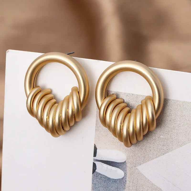 Drop Earrings Charm Jewelry - Round Geometry - GTLE9409 - Touchy Style