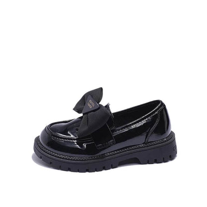 Kids Loafers Black Bow Versatile 2023 Breatheable Slip-on Simple Children Fashion Leather Shoes Cute Sweet Princess Casual Shoes - Touchy Style