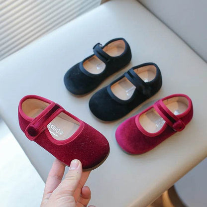 New Kids Leather Shoe Solid Color Versatile Princess Childrens Flats Fashion Causal Black School Girl Shoes Spring Autumn H04031 - Touchy Style