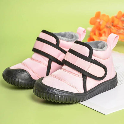 2024 Winter Kids Snow Boots Infant Baby Girl Shoes Cotton Plush Warm Toddler Sneakers Fashion Boys Short Boots Non-Slip E09292 - Touchy Style