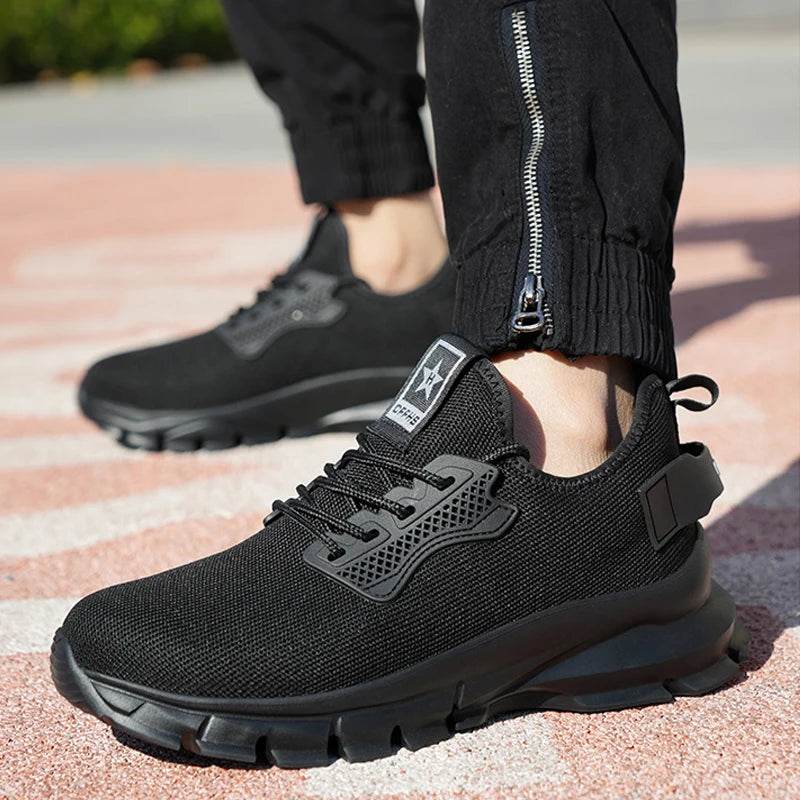 2024 Lightweight Men Safety Shoes Steel Toe Cap work Sneakers Men Protective Shoes Anti-smash Anti-puncture Indestructible Shoes - Touchy Style