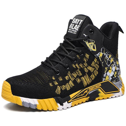 Fashion 2024 Men Work Safety Boots Anti-smash Anti-puncture Work Sneakers High Top Safety Shoes Men Indestructible Work Boots - Touchy Style