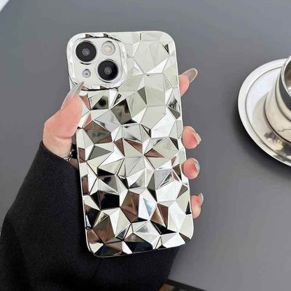 A3CPC337 Cute Phone Cases for iPhone 15 Pro Max, 14, 13, 12, 11, XS, XR, X, 7, 8 Plus - 3D Diamond Shape - Touchy Style