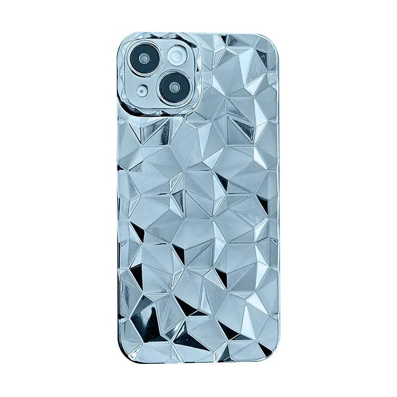A3CPC337 Cute Phone Cases for iPhone 15 Pro Max, 14, 13, 12, 11, XS, XR, X, 7, 8 Plus - 3D Diamond Shape - Touchy Style