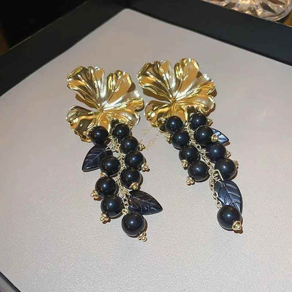 A6145 Big Metal Flower Charm Stud Earring Jewelry - Touchy Style