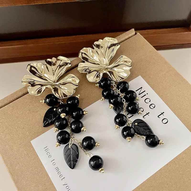 A6145 Big Metal Flower Charm Stud Earring Jewelry - Touchy Style