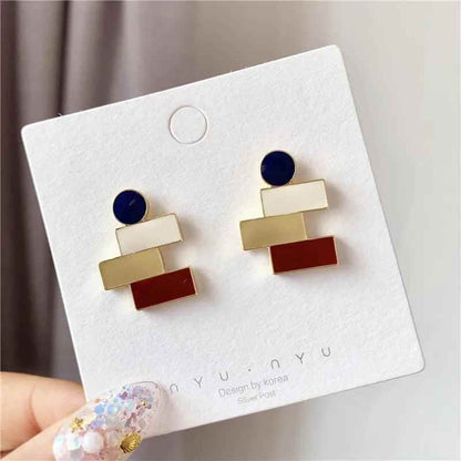 A6641 Metal Irregular Drops Oil Stud Earring Charm Jewelry - Touchy Style