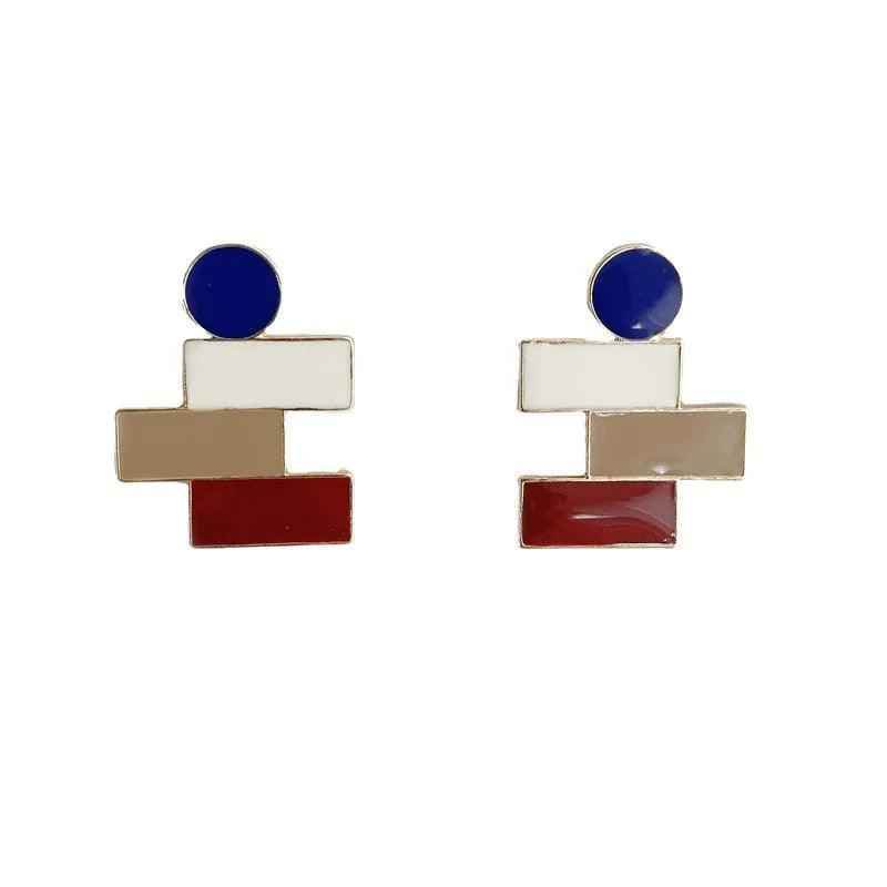 A6641 Metal Irregular Drops Oil Stud Earring Charm Jewelry - Touchy Style