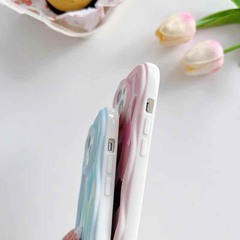 Abstract Floral Heart Cute Phone Case for iPhone 11, 12, 13, 14, 14 Plus, 7, 8, 8 Plus, X, XR, XS, XS Max - Touchy Style .