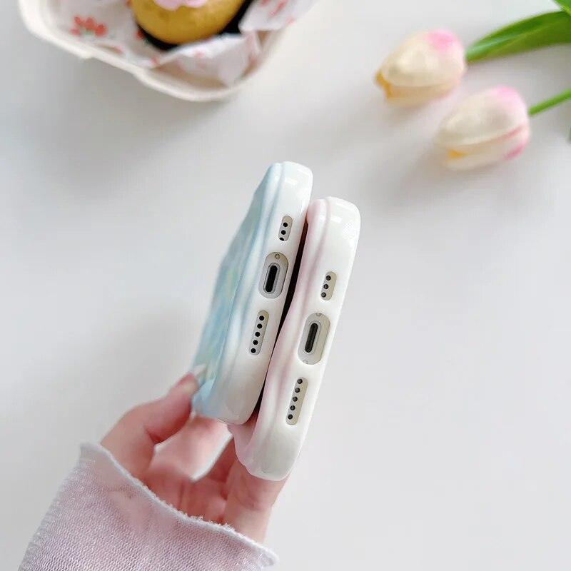 Abstract Floral Heart Cute Phone Case for iPhone 11, 12, 13, 14, 14 Plus, 7, 8, 8 Plus, X, XR, XS, XS Max - Touchy Style .