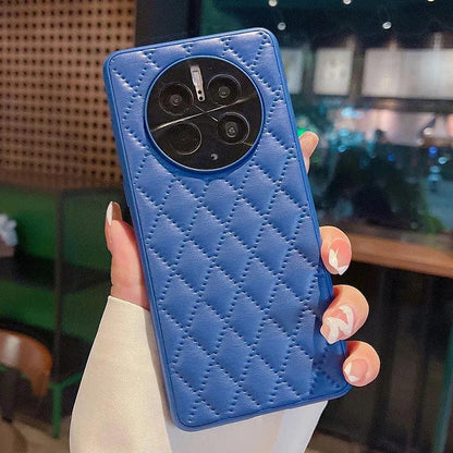 ACPC101 Cute Phone Case For Huawei Honor 50, 60, Nova 9, P40, Mate 30, 40, 50, 60 Pro - Grid Solid Leather - Touchy Style .