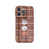 ACPC227 Cute Phone Case For iPhone 15, 14, 13, 12, and 11 Pro Max - Lucky Dog - Brown Plaid Cover - Touchy Style .