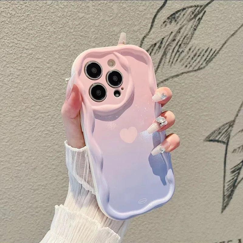 ACPC250 Cute Phone Case For Huawei P30, P40 Lite, P60 Pro, Y9S, Nova Y70, 11, 10, 9 SE, and Honor 50, 70, 90, X7, X8, X9 series - Gradient Heart - Touchy Style