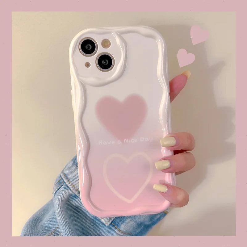ACPC250 Cute Phone Case For Huawei P30, P40 Lite, P60 Pro, Y9S, Nova Y70, 11, 10, 9 SE, and Honor 50, 70, 90, X7, X8, X9 series - Gradient Heart - Touchy Style