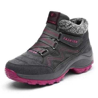 Ankle Boots Winter Plush Fashion Wedge Waterproof Women&