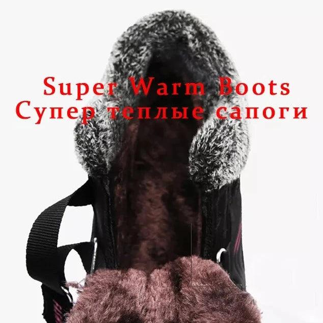 Ankle Boots Winter Plush Fashion Wedge Waterproof Women&