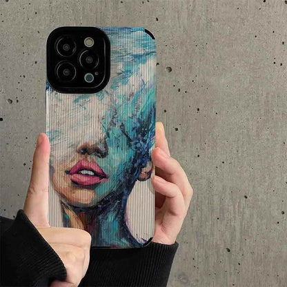Art Portrait Cute Phone Case for iPhone 15, 14, 13, 11, 12 Pro Max, Mini, 7, 8 Plus, XS Max, XR - Touchy Style