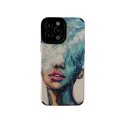 Art Portrait Cute Phone Case for iPhone 15, 14, 13, 11, 12 Pro Max, Mini, 7, 8 Plus, XS Max, XR - Touchy Style