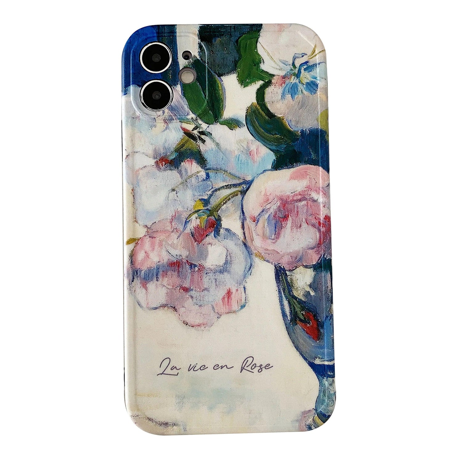 White Flowers Oil Painting Cute Phone Case Cover for iPhone 12 Pro Max, 13,  11, 14, and 14 Pro