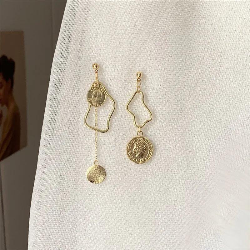 Asymmetric Long Baroque Pearl Stud Earring Charm - A987 Jewelry - Touchy Style .